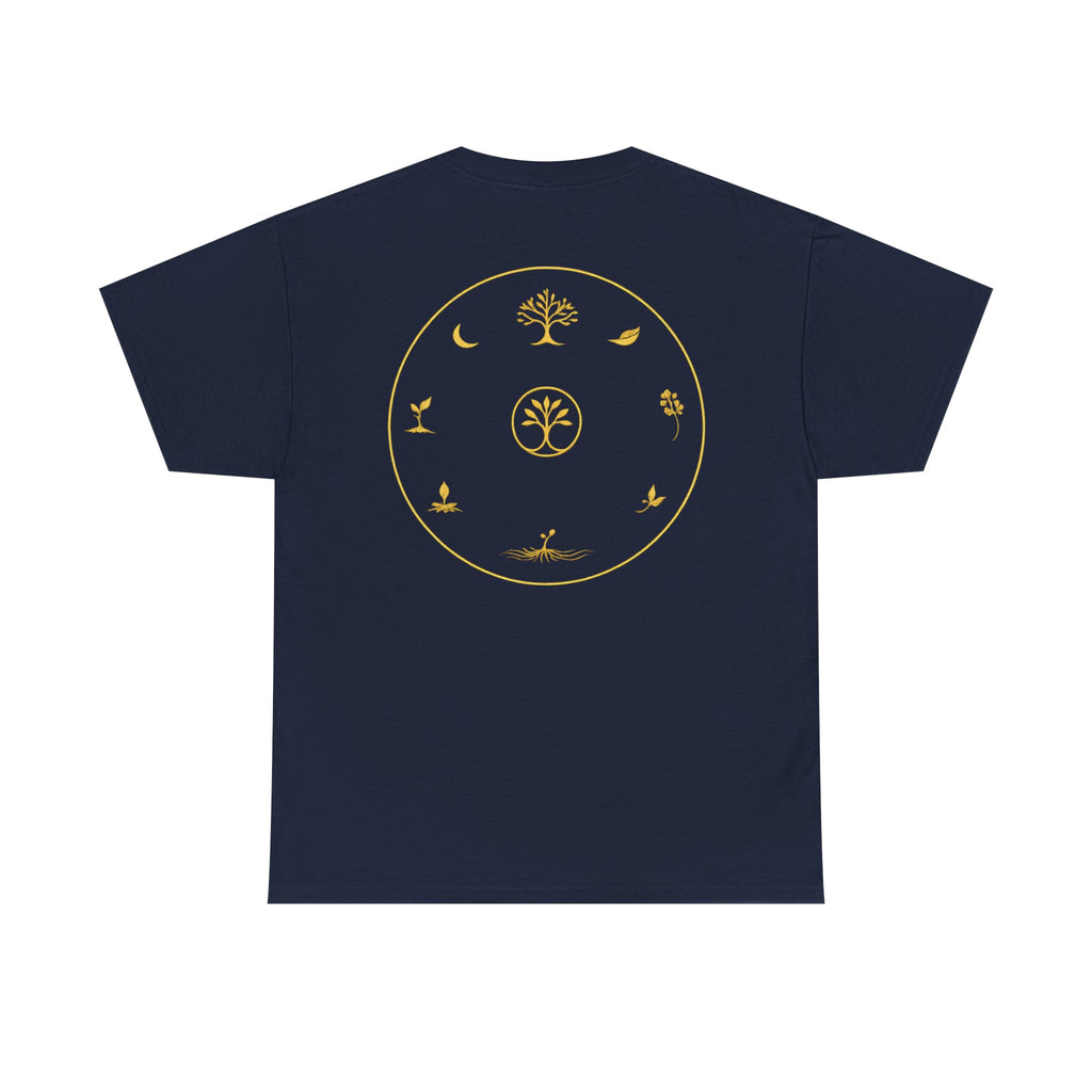 Tree of Life Symbol T‑Shirt — Minimal Gold Circular Nature Design