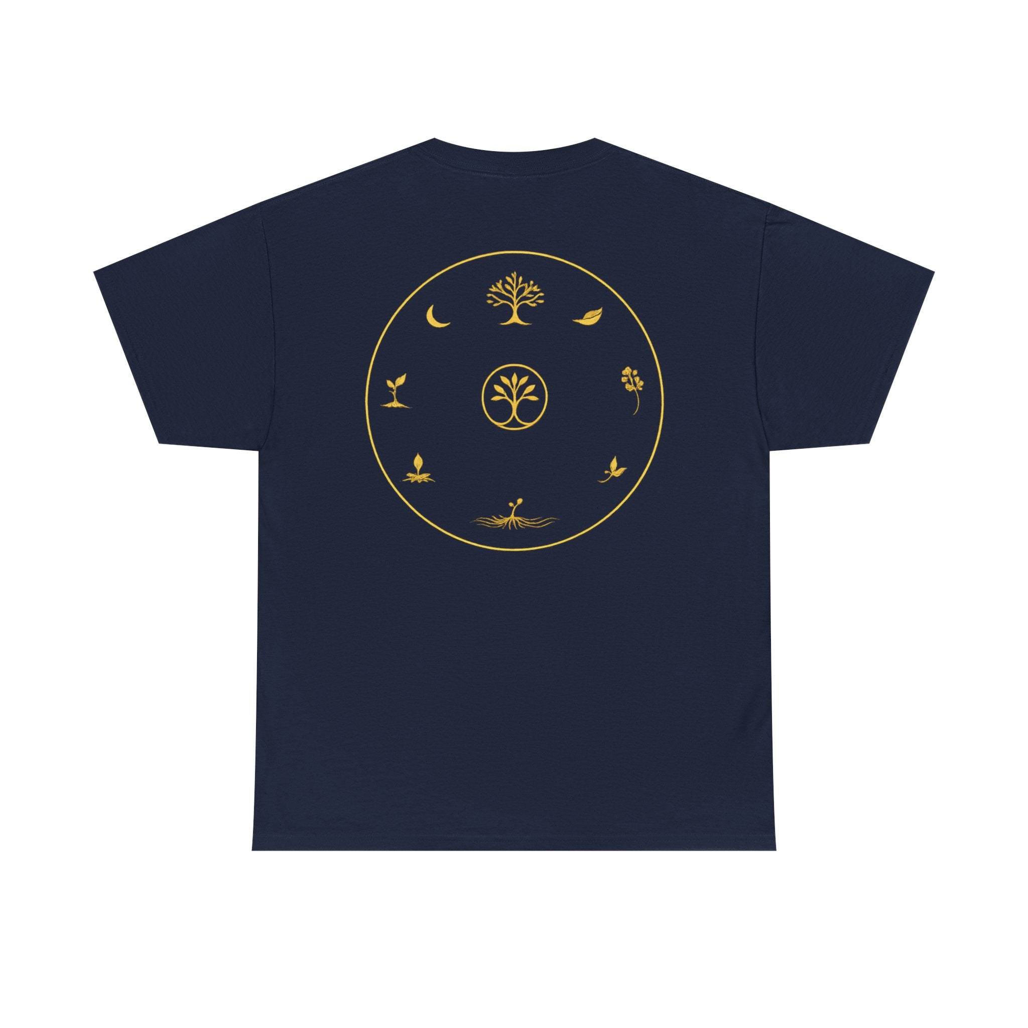 Tree of Life Symbol T‑Shirt — Minimal Gold Circular Nature Design
