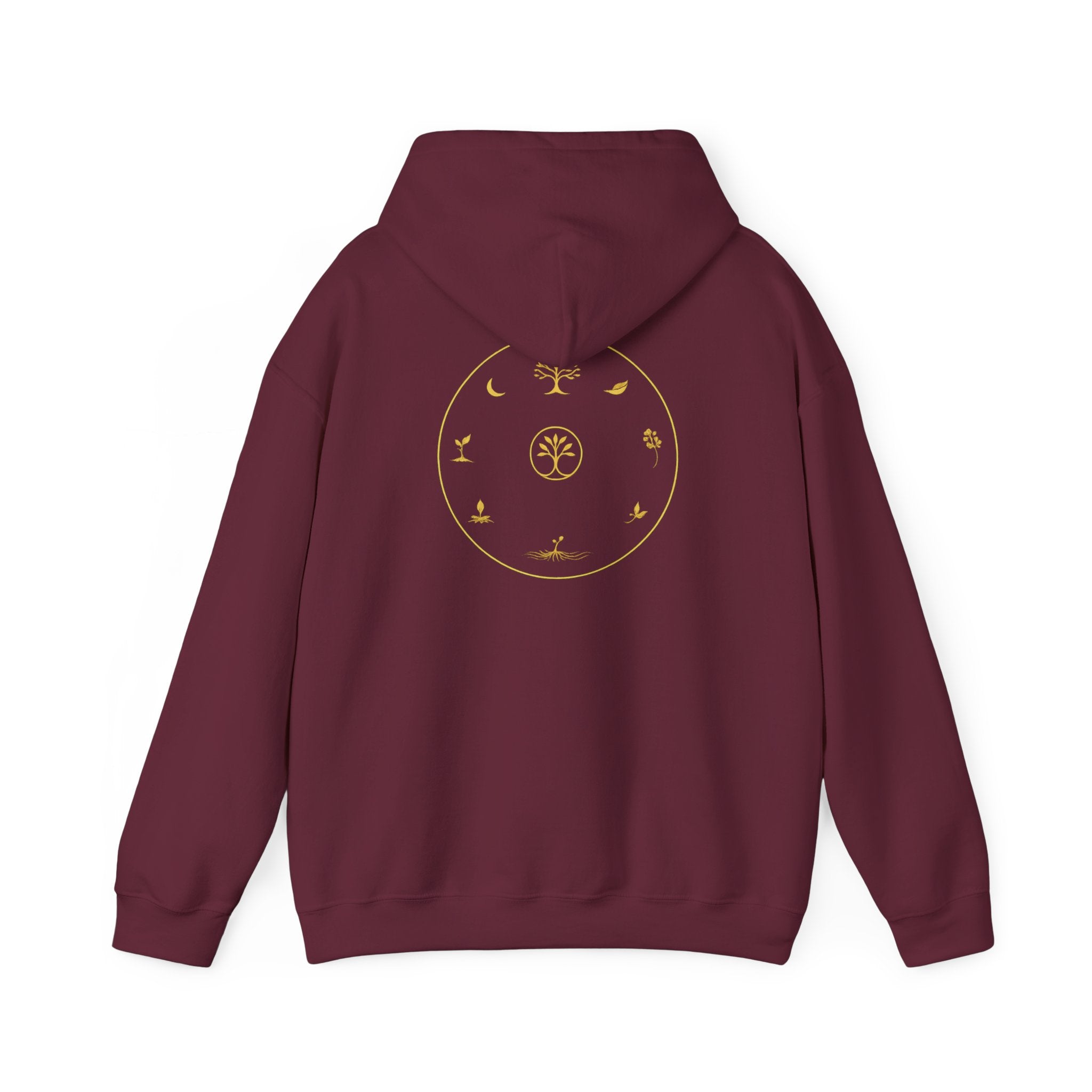 Minimalist Gold Zodiac Circle Hoodie — Subtle Astrological Symbols