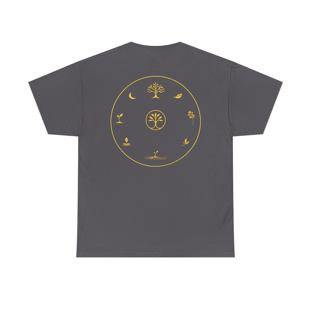 Tree of Life Symbol T‑Shirt — Minimal Gold Circular Nature Design