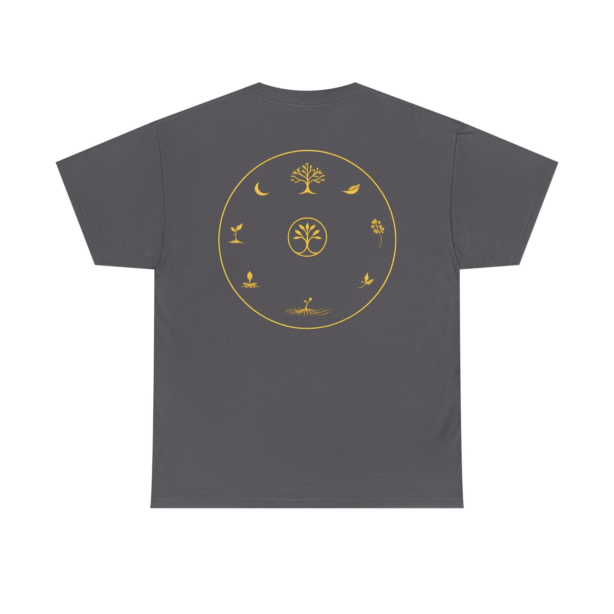 Tree of Life Symbol T‑Shirt — Minimal Gold Circular Nature Design