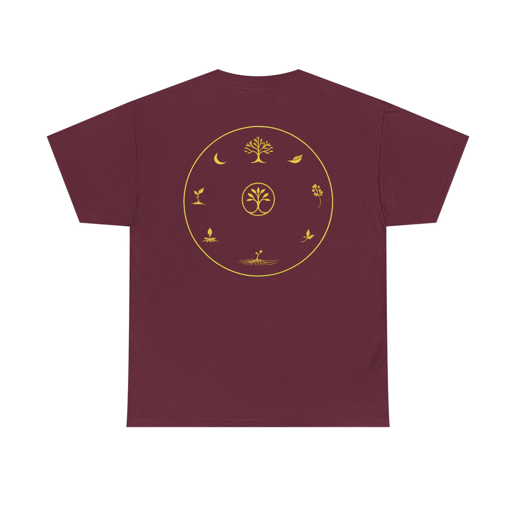 Tree of Life Symbol T‑Shirt — Minimal Gold Circular Nature Design