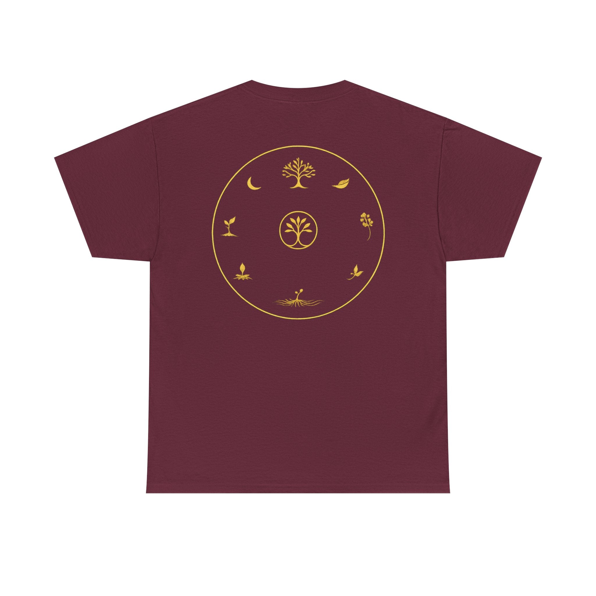 Tree of Life Symbol T‑Shirt — Minimal Gold Circular Nature Design