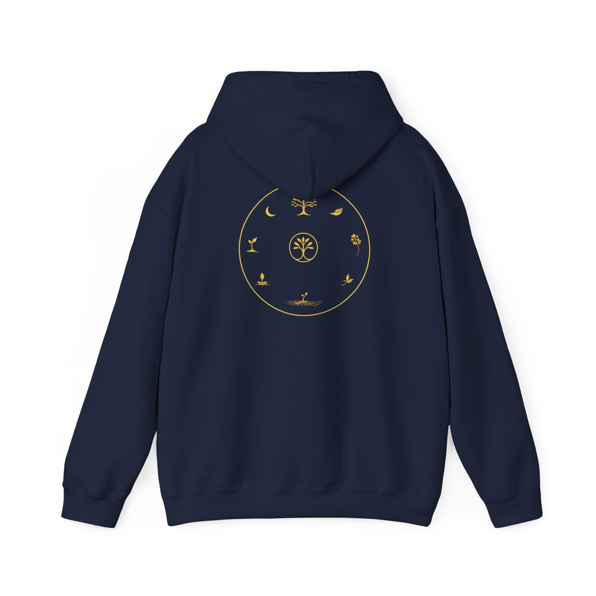 Minimalist Gold Zodiac Circle Hoodie — Subtle Astrological Symbols