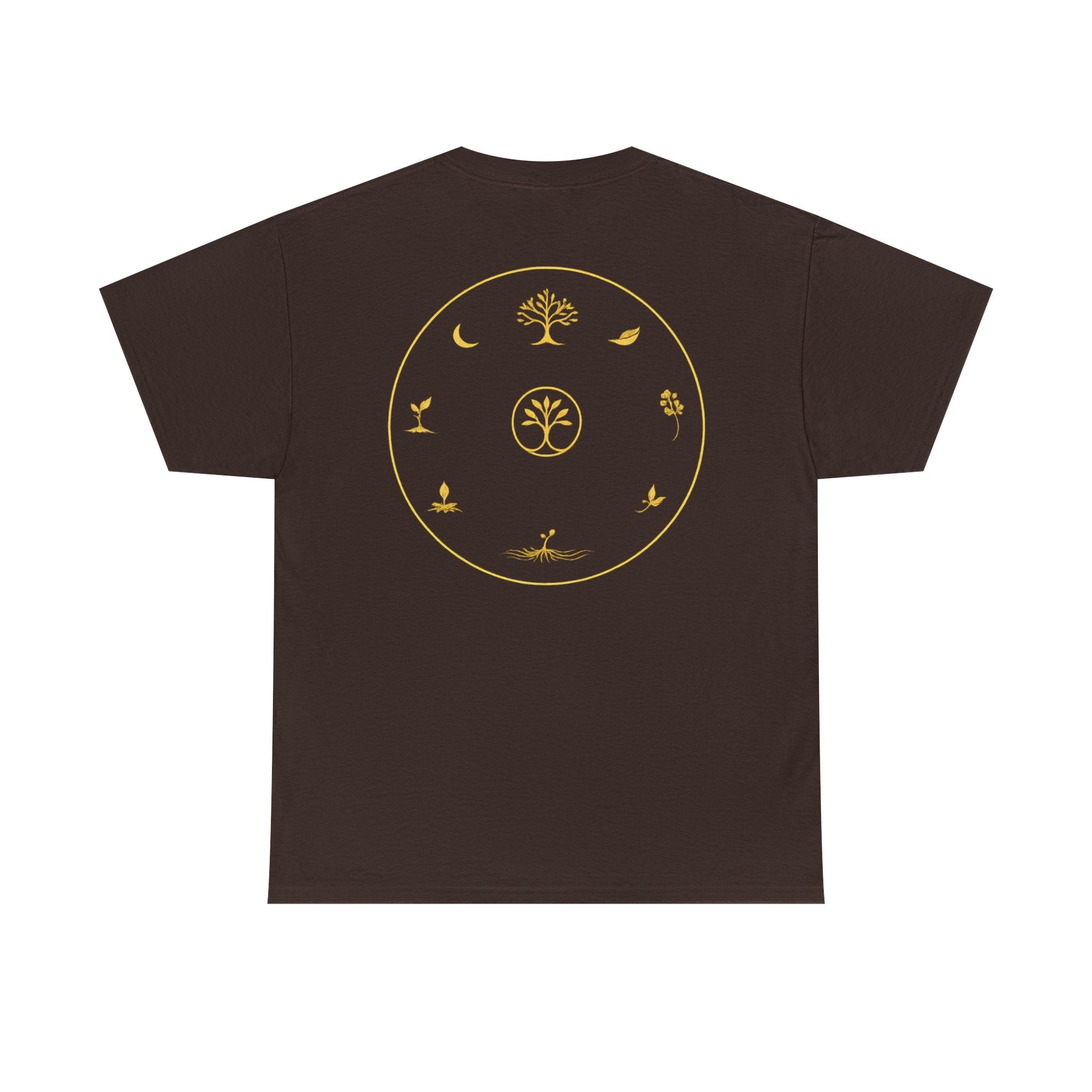 Tree of Life Symbol T‑Shirt — Minimal Gold Circular Nature Design