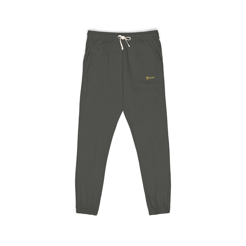Embroidered 'Sage' Fleece Sweatpants — Cozy Garment-Dyed Joggers