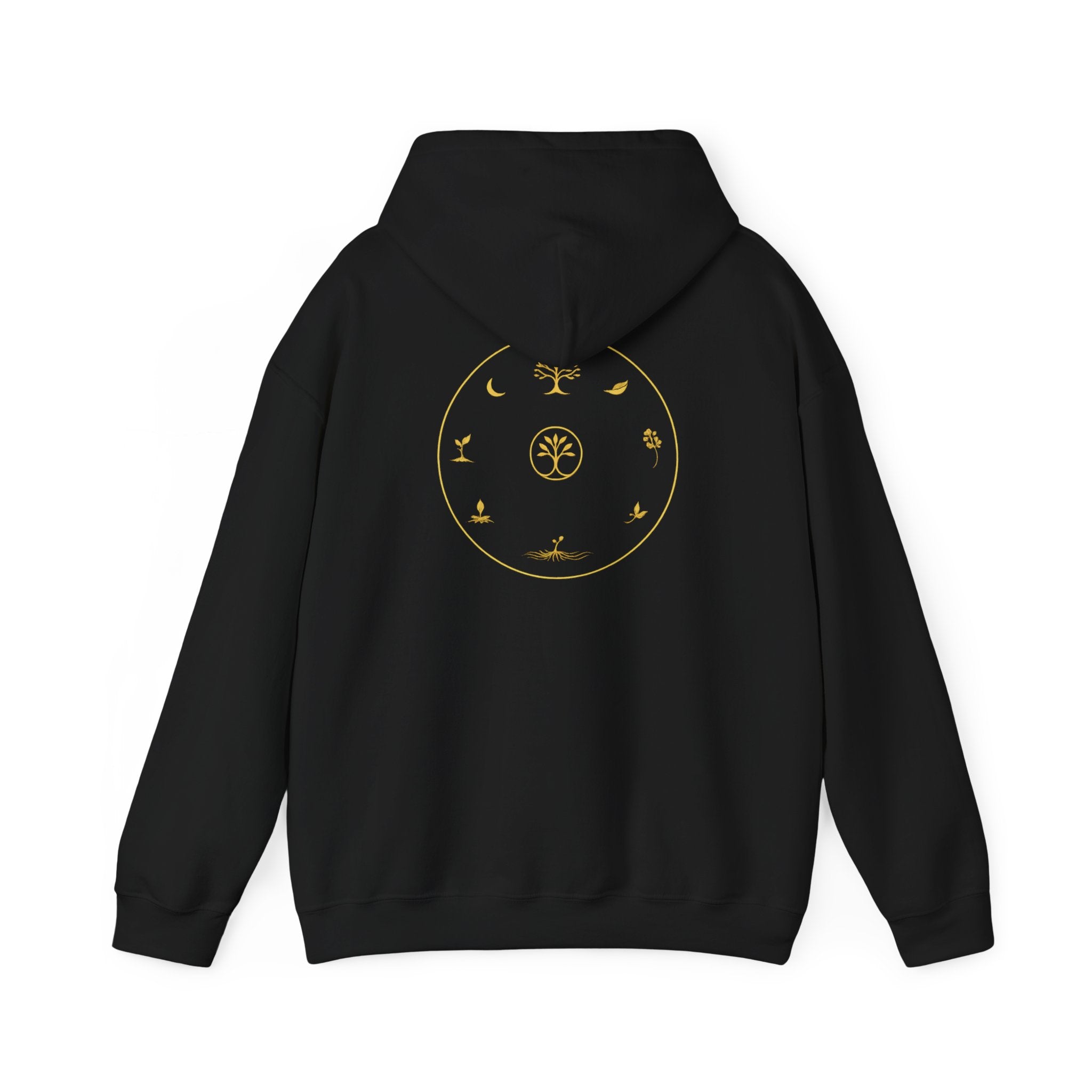 Minimalist Gold Zodiac Circle Hoodie — Subtle Astrological Symbols