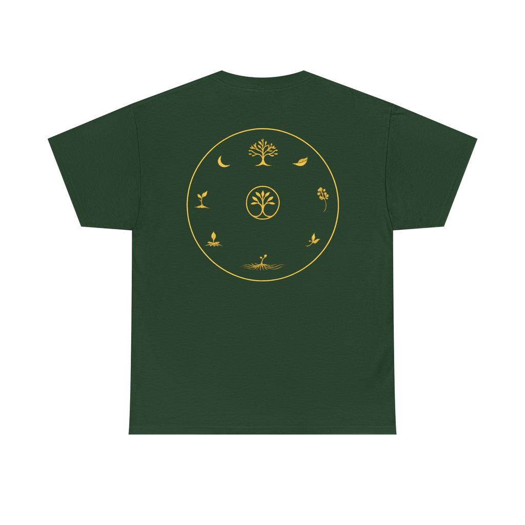 Tree of Life Symbol T‑Shirt — Minimal Gold Circular Nature Design