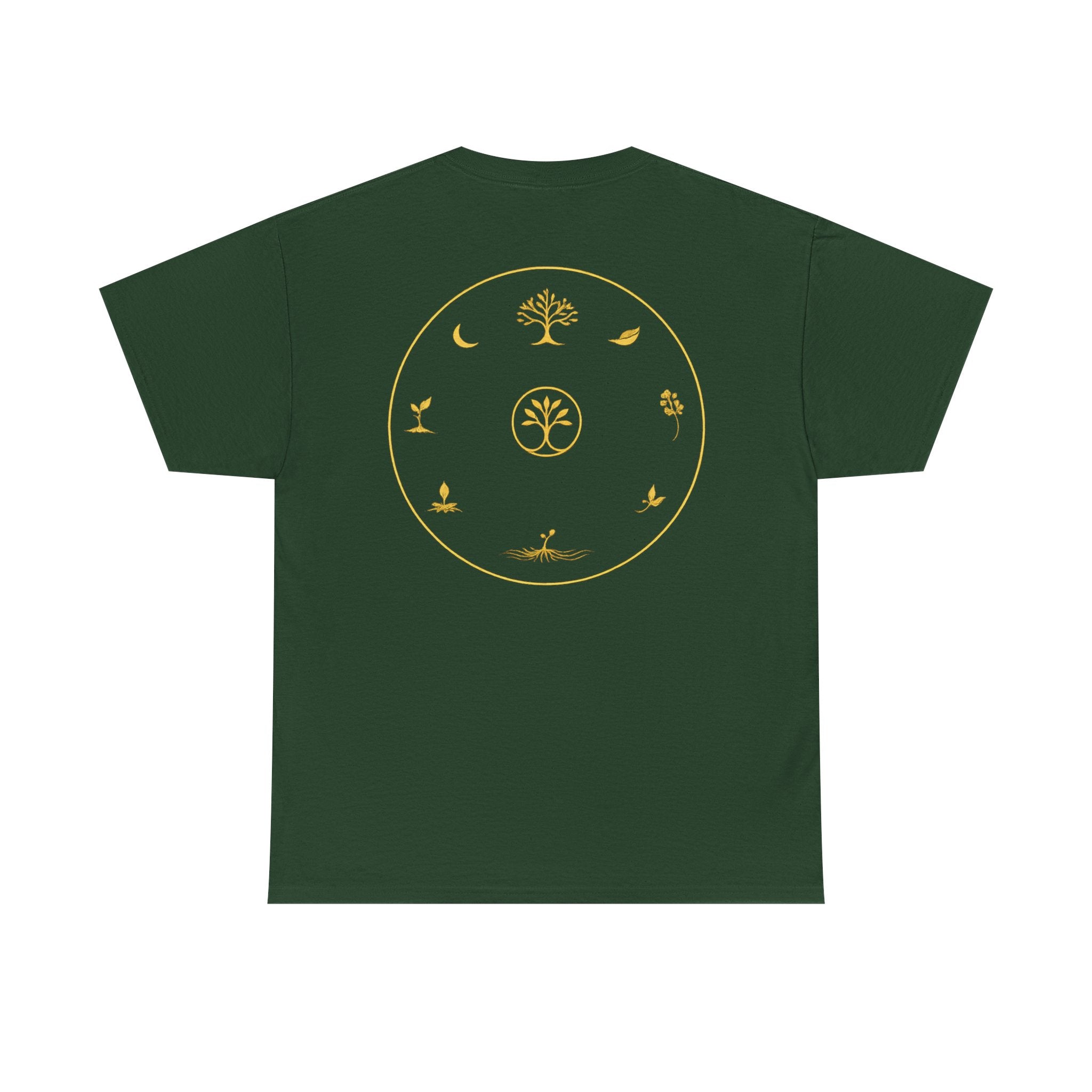 Tree of Life Symbol T‑Shirt — Minimal Gold Circular Nature Design